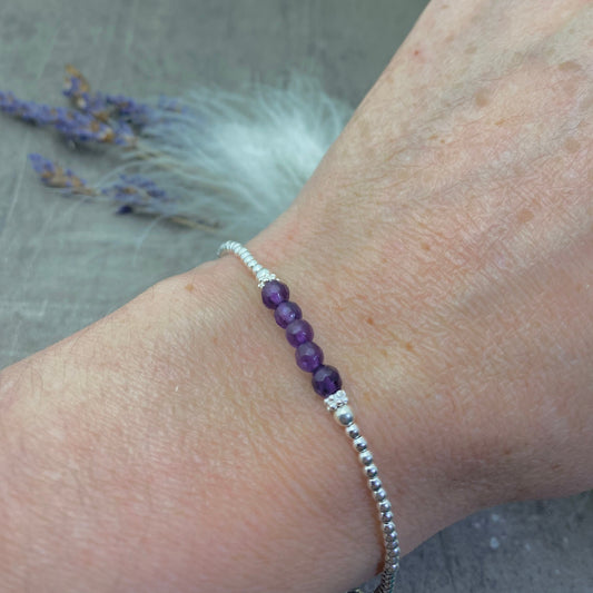 Purple Amethyst Bracelet, February Birthstone nft