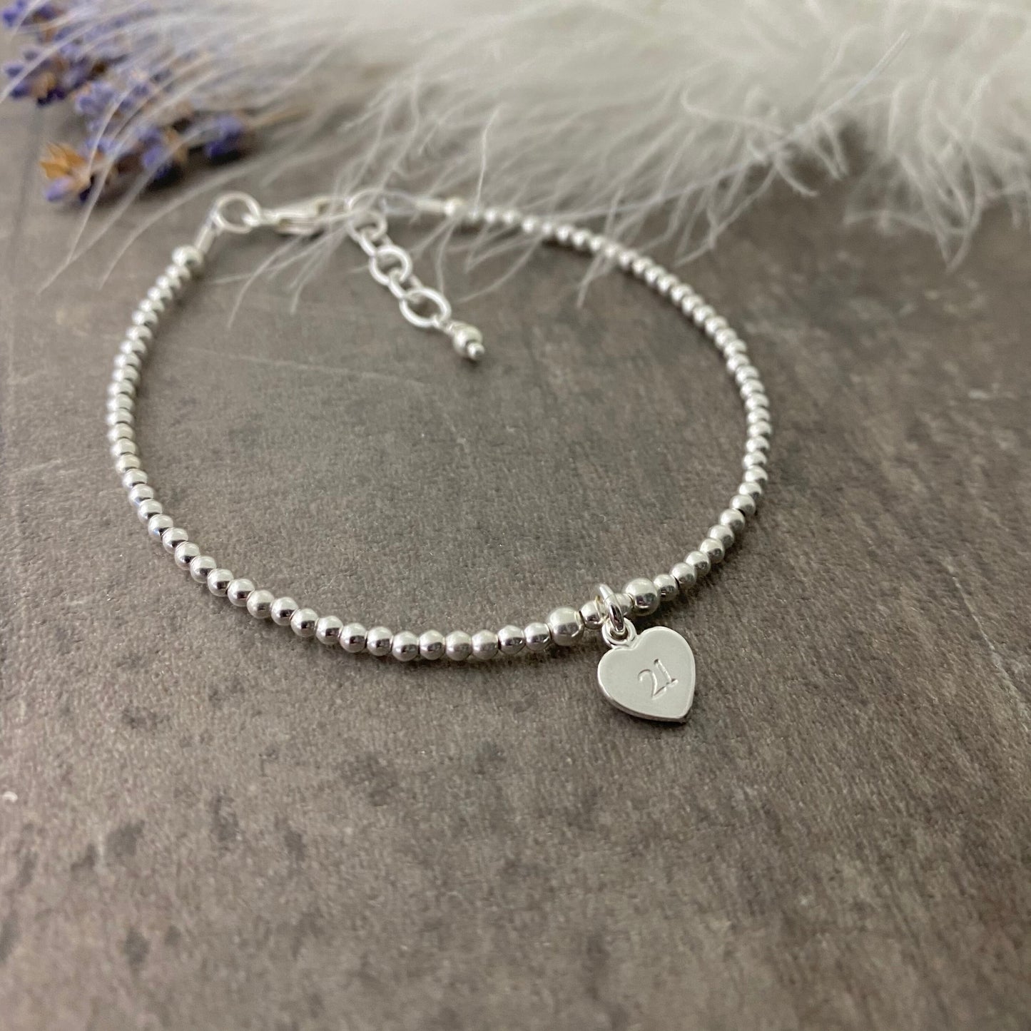 21st Birthday Bracelet, Age 21 Bracelet