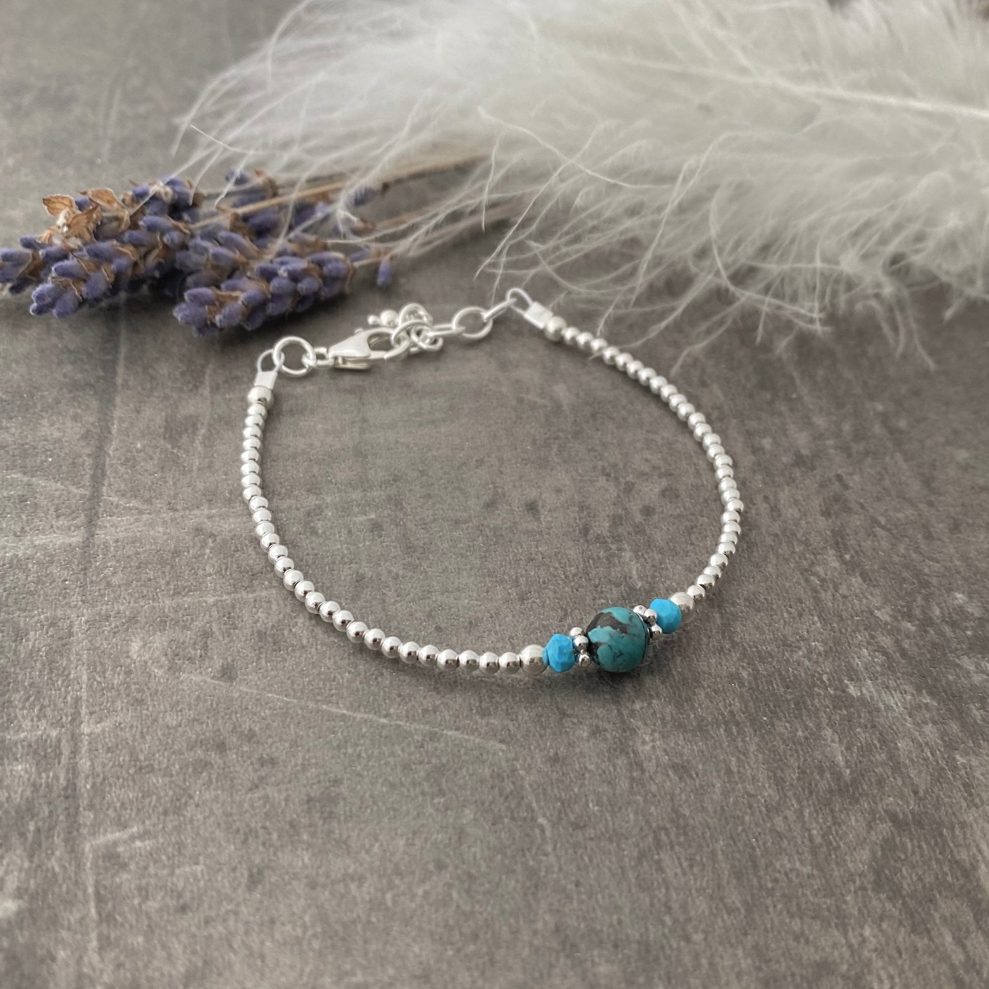 Turquoise Bracelet the December Birthstone in Sterling Silver, Bracelets for Women nft