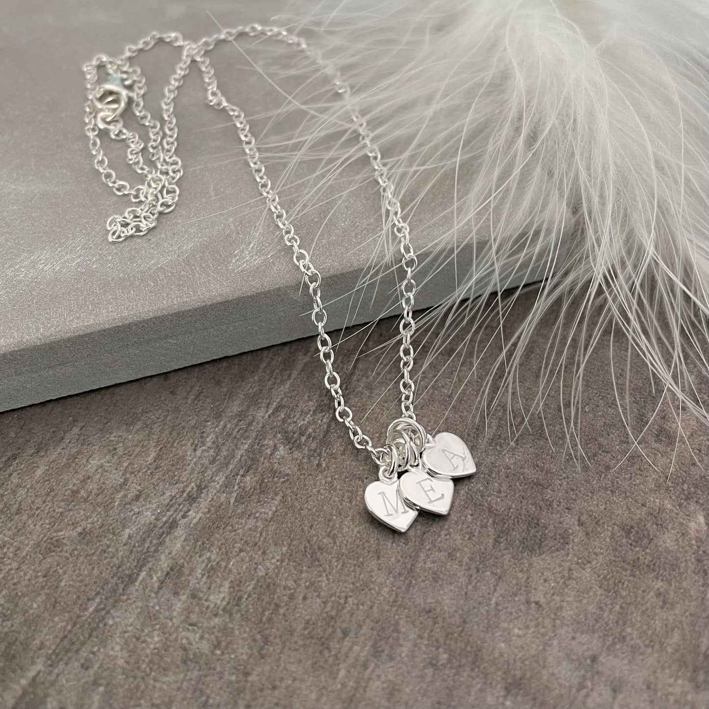 Dainty Personalised Initial Necklace in Sterling Silver