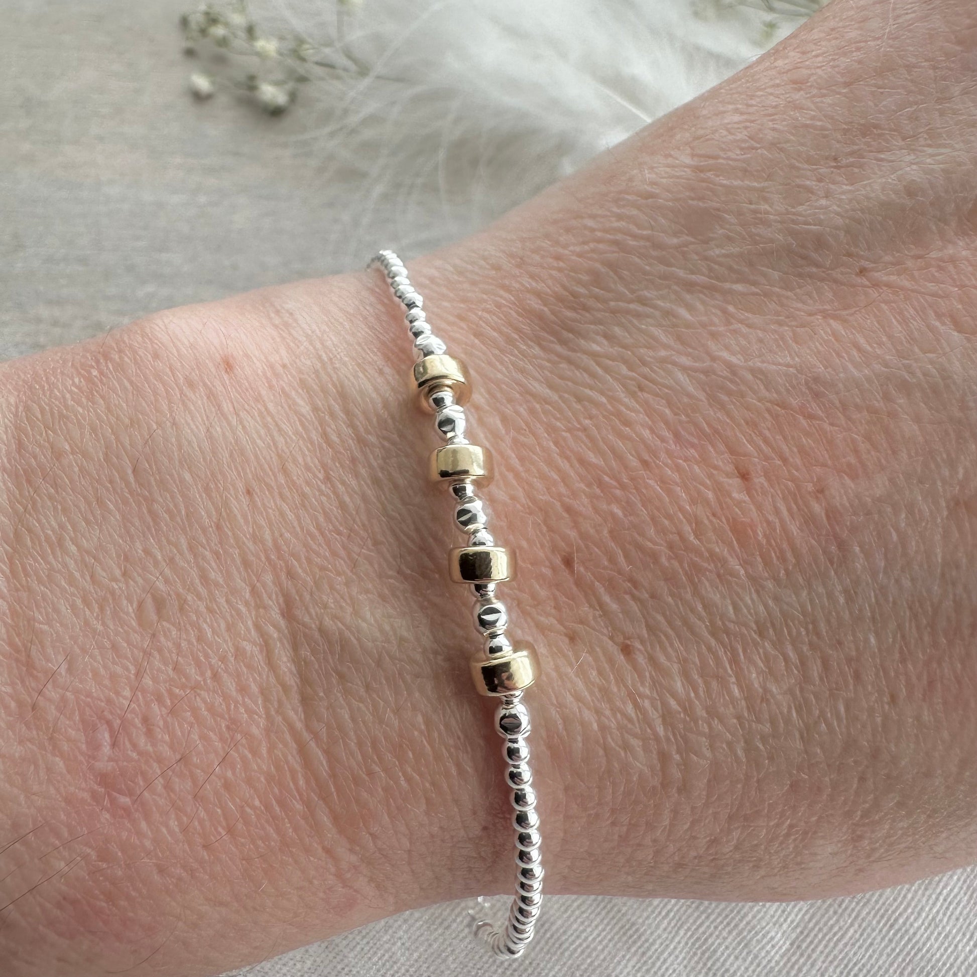 4 Decade Bracelet 40th Birthday Jewellery Gift for Her in Sterling Silver