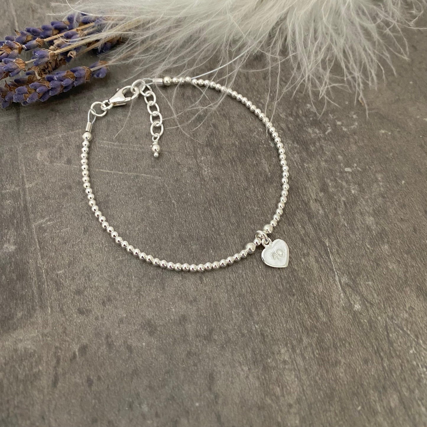 40th Birthday Bracelet in Sterling Silver