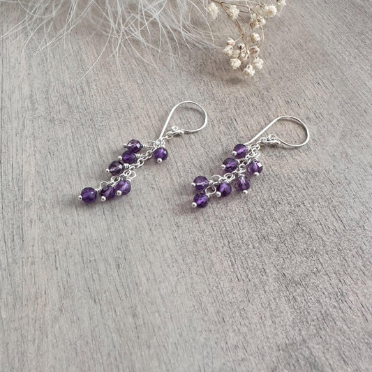 Birthstone Drop Earrings, Any birthstone Cascade Earrings