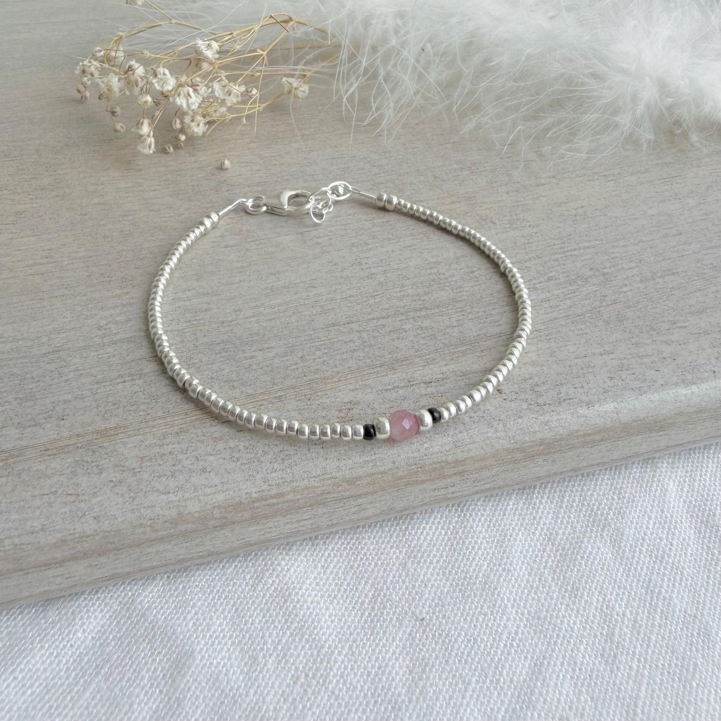 Birthstone seed bead bracelet