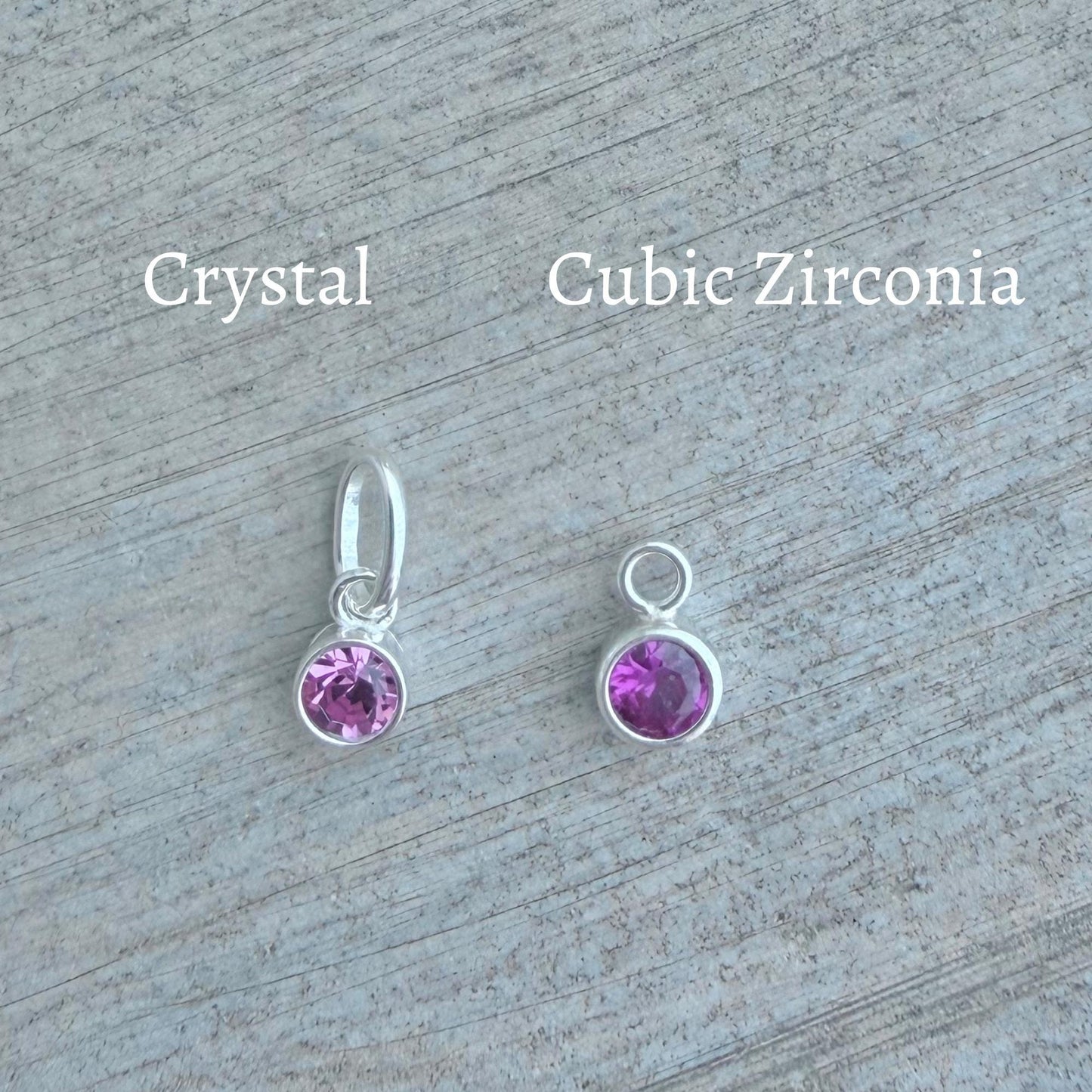 Dainty October Birthstone CZ Initial Bracelet, Personalised sterling silver Jewellery with Cubic Zirconia