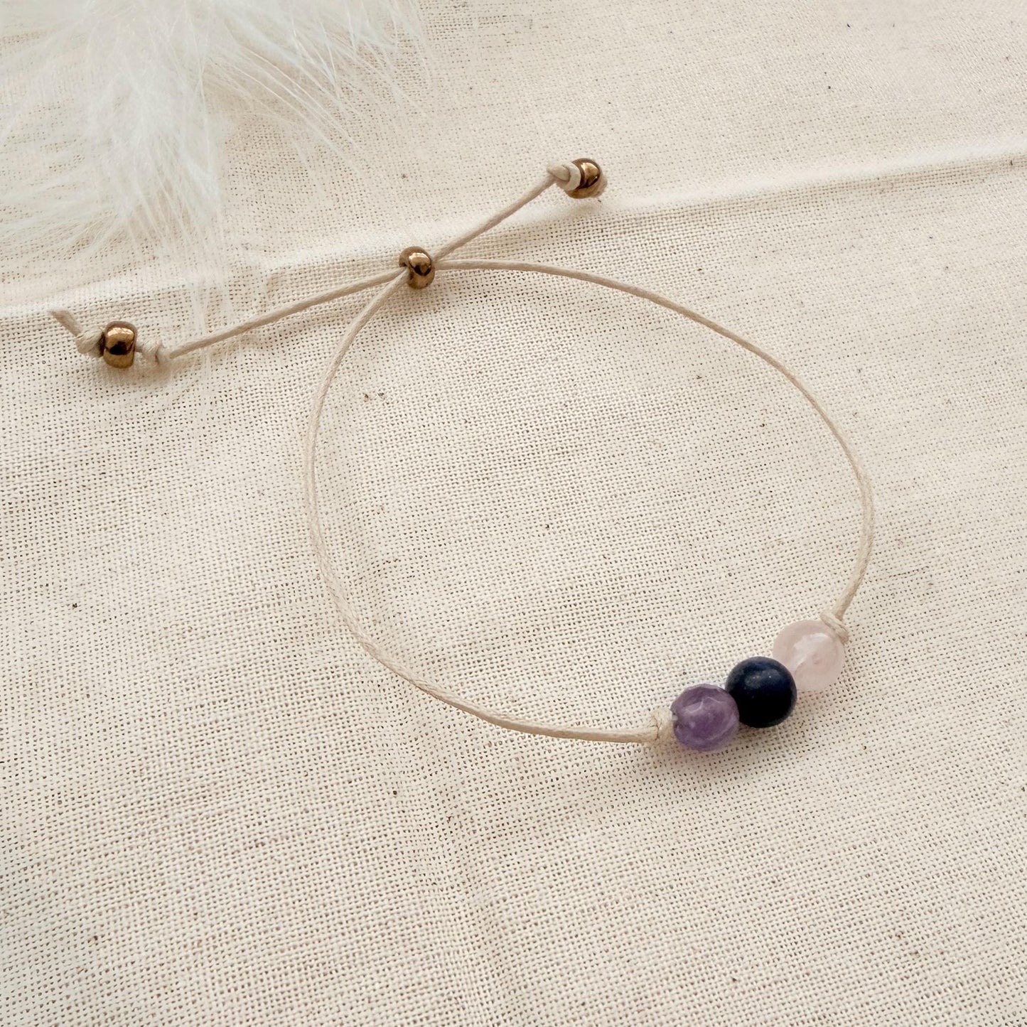 Friendship Gemstone Bracelet, Amethyst Lapis Lazuli Rose Quartz Bracelet, Meaningful Gift for Best Friend