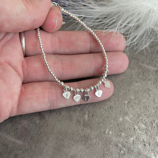 Dainty Friend Charm Bracelet, Friend Christmas Gift, Sterling Silver Jewellery for Friend