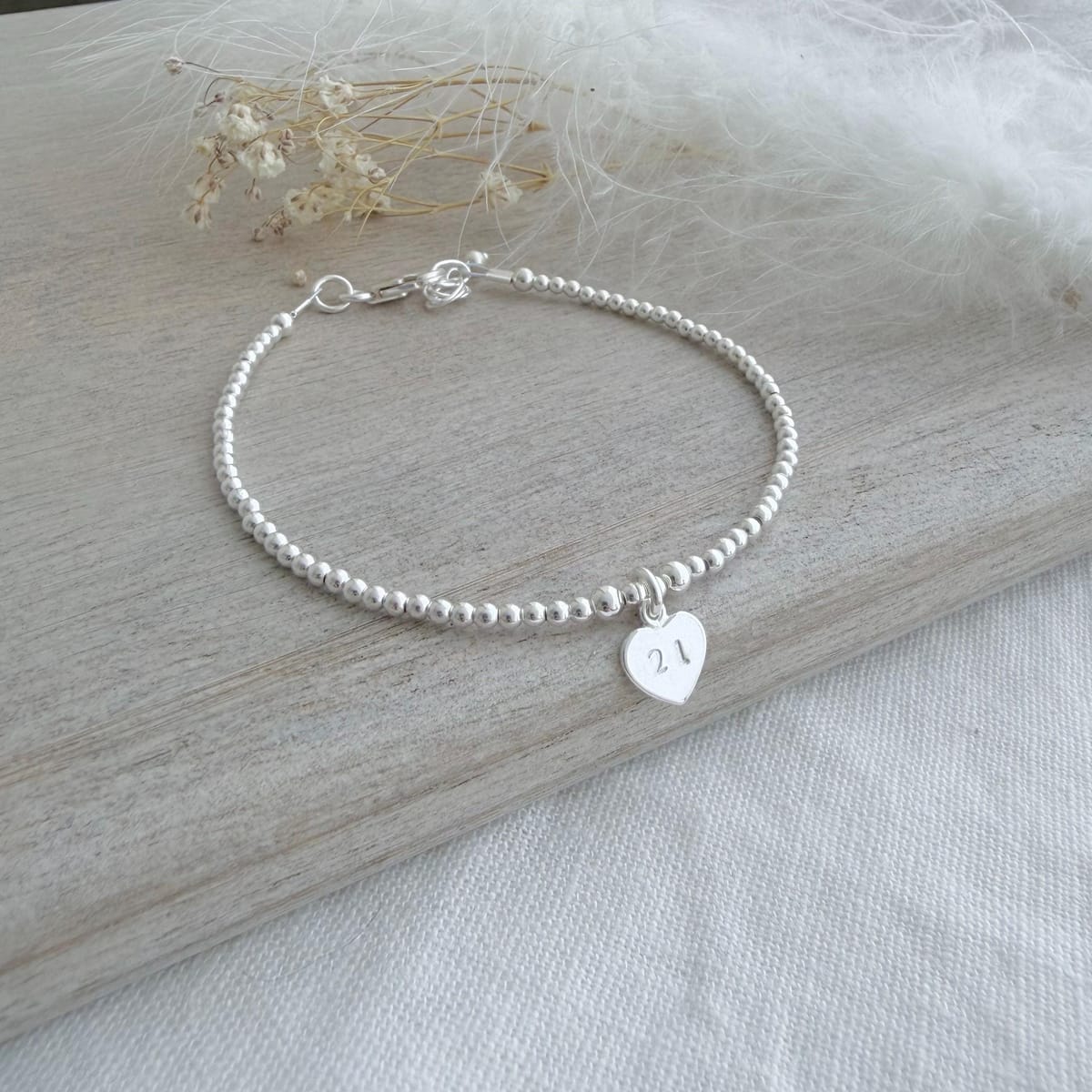21st Birthday Bracelet, Age 21 Bracelet