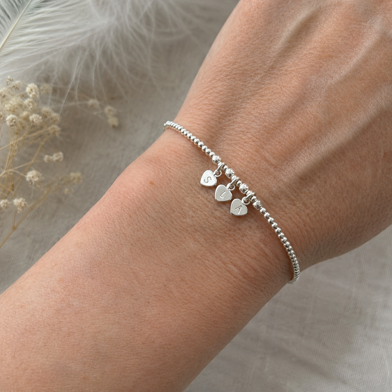 Dainty Grandmother Bracelet, Personalised Family Initials Bracelet