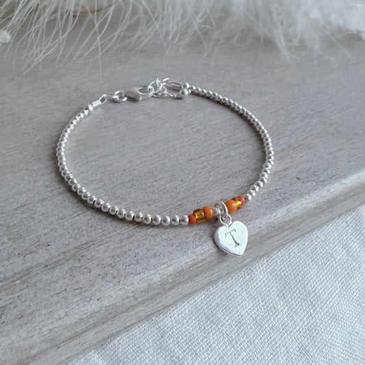 Ups N Downs Charity Bracelets Silver & Orange