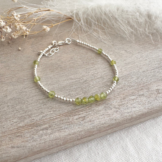 Sample Bracelet size medium august peridot