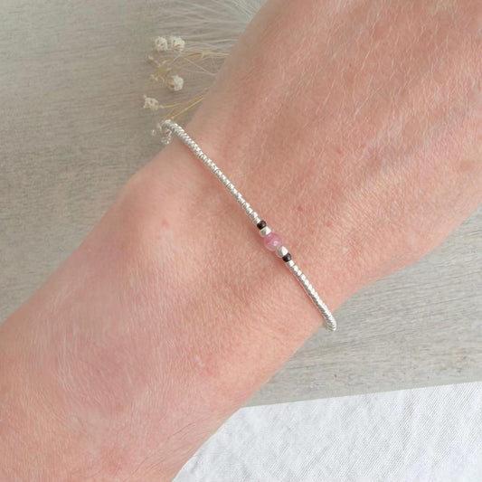 Birthstone seed bead bracelet