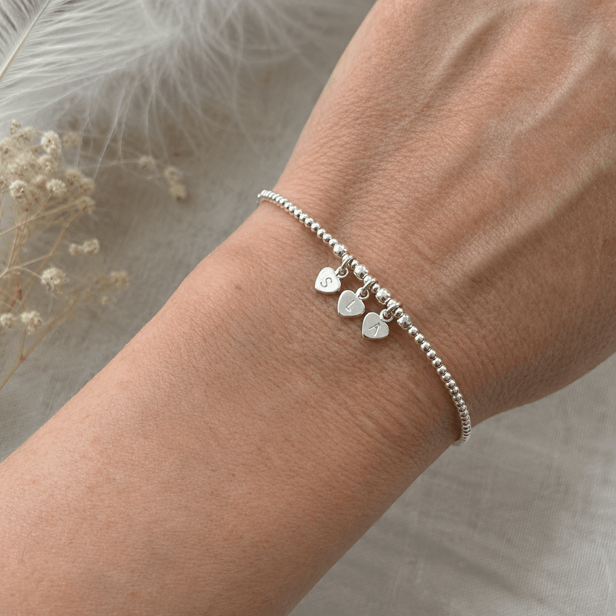 Dainty Grandmother Bracelet, Personalised Family Initials Bracelet