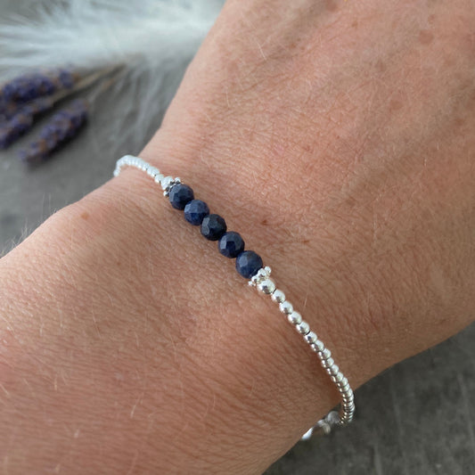 Blue Sapphire Bracelet, September Birthstone nft