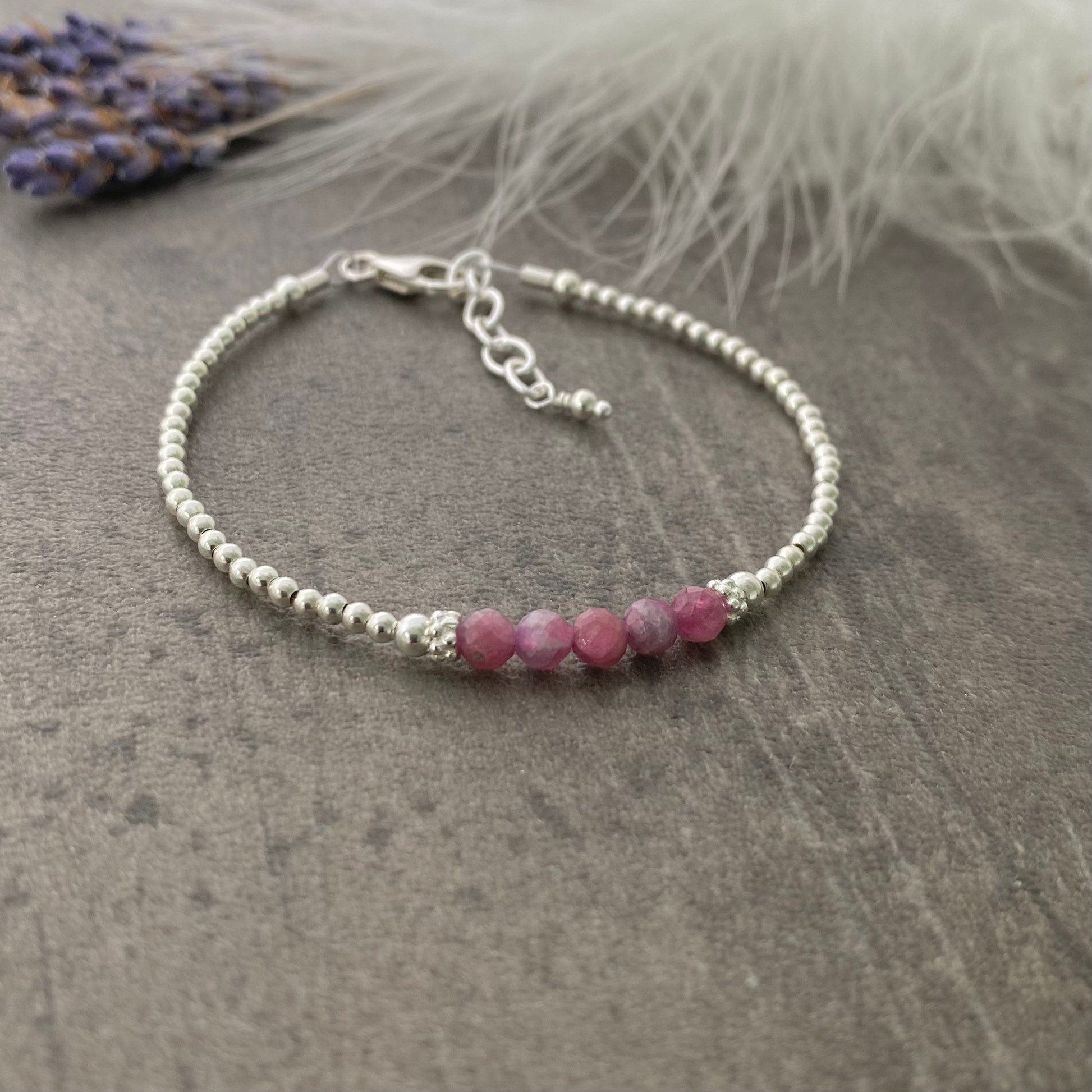 Pink Tourmaline Bracelet, October Birthstone