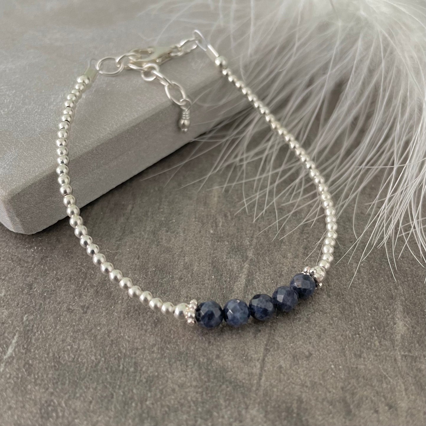 Blue Sapphire Bracelet, September Birthstone nft
