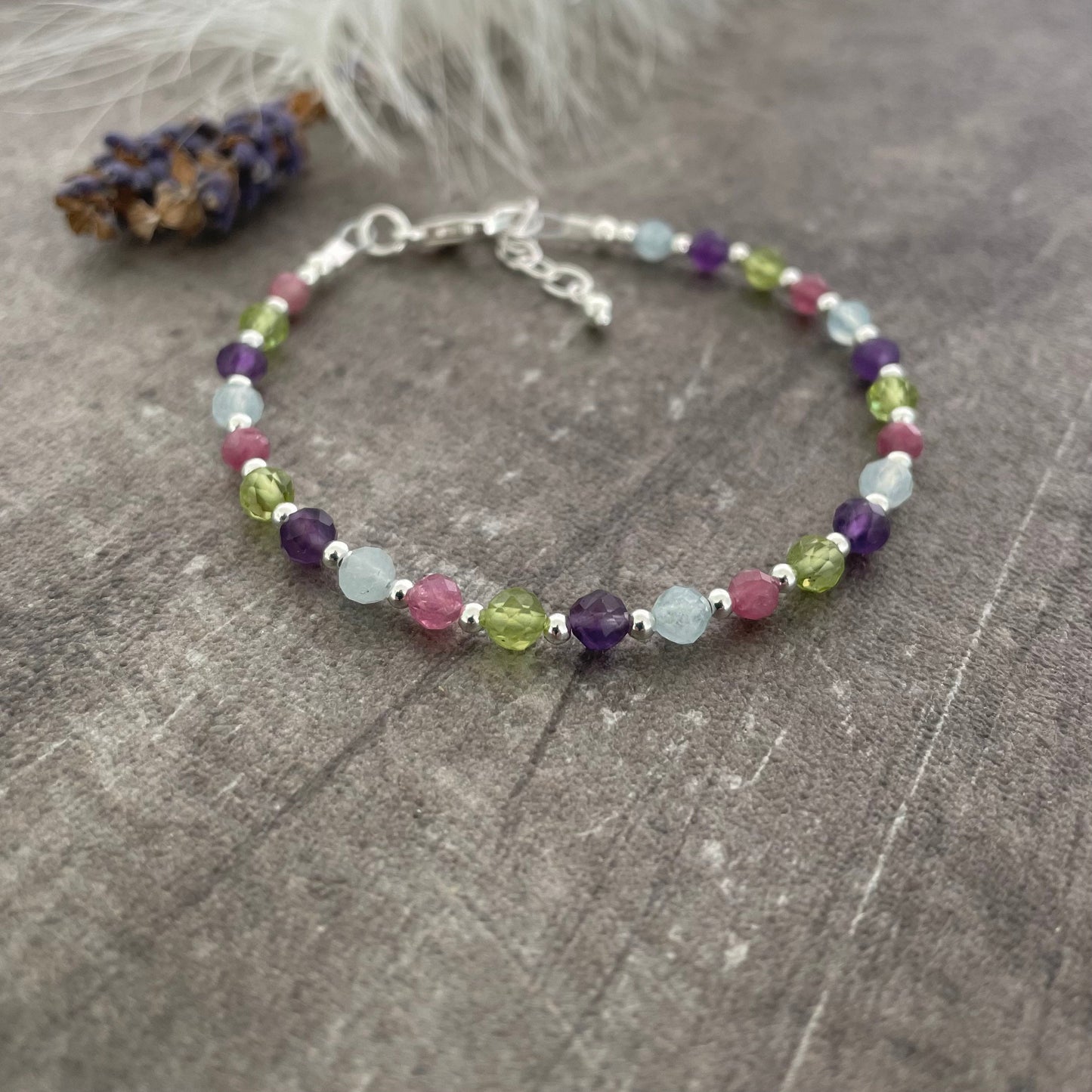 Beaded Family Birthstone Bracelet Mothers Day, Gift for Wife or Girlfriend & Mother nft