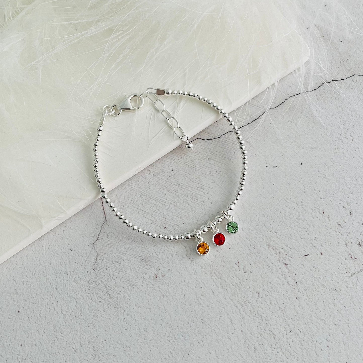 Crystal Birthstone Bracelet For Mums Mothers Day Gift, Family Birthstone Jewellery