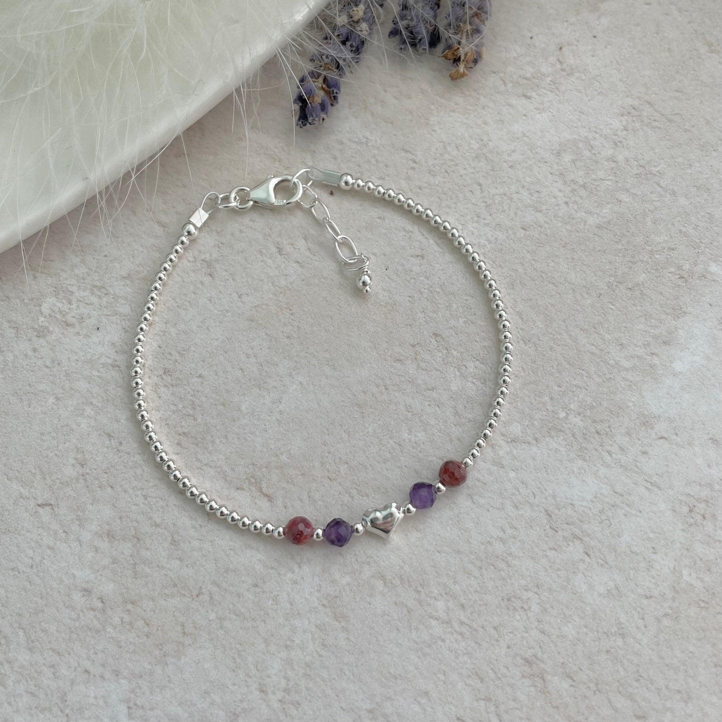 Personalised Family Birthstones Bracelet in Silver, Family Jewelry nft
