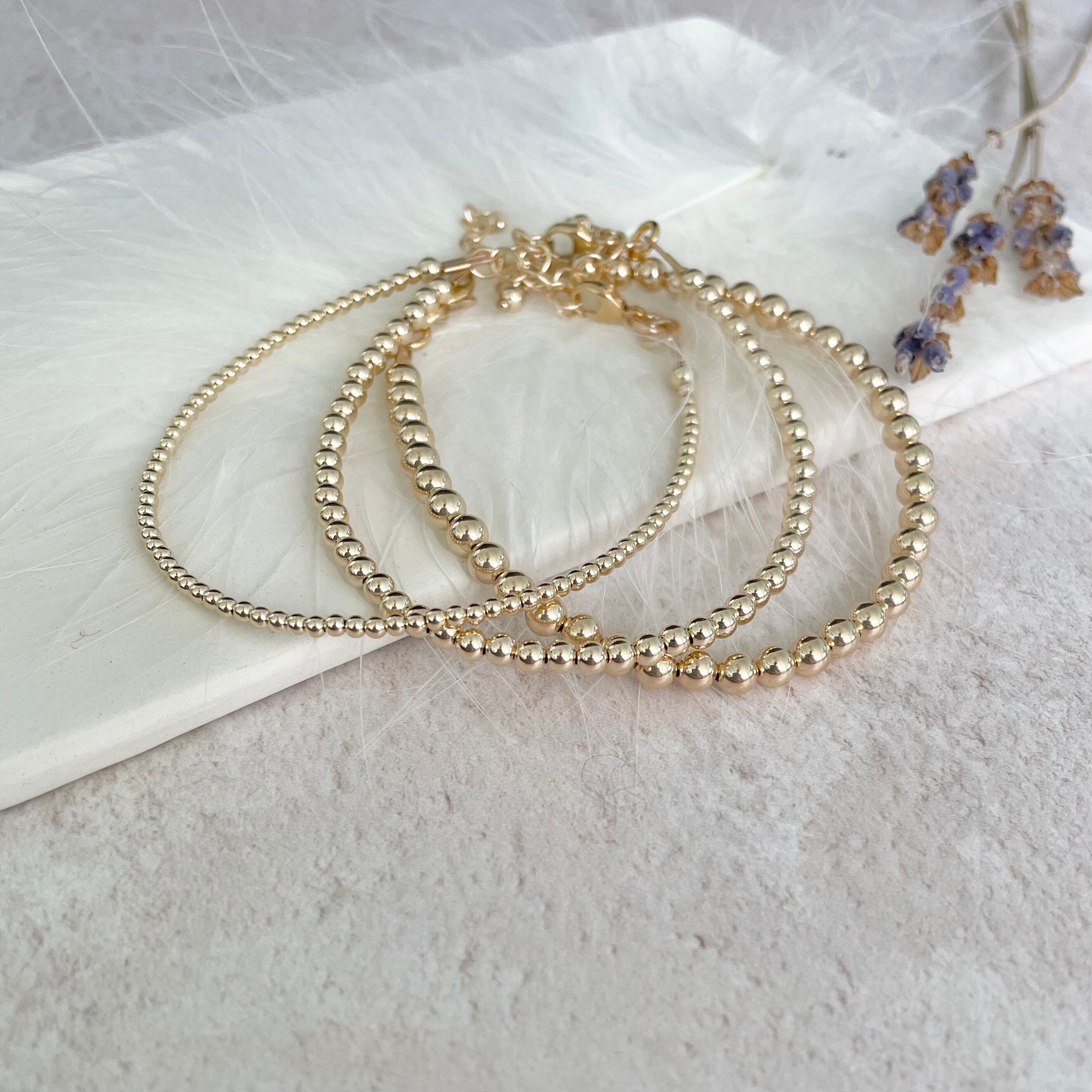 Gold filled deals bracelet beads