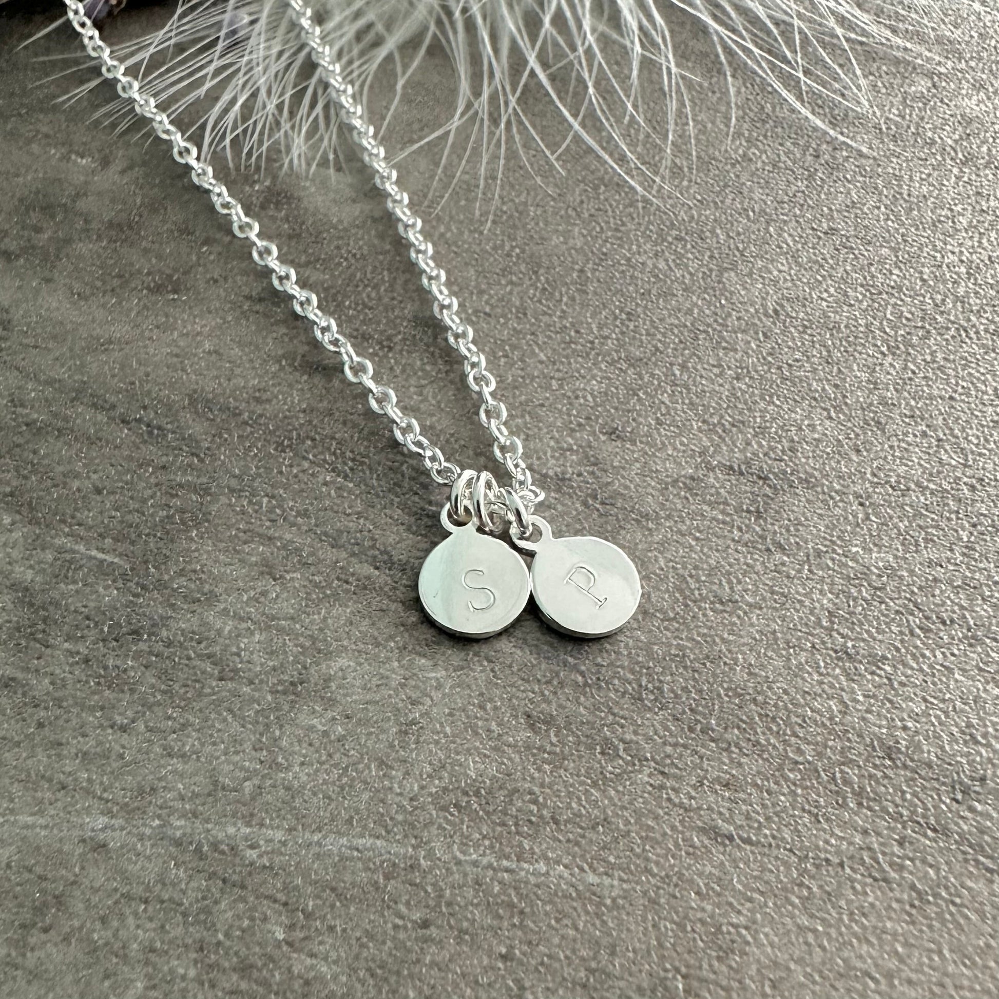 Personalised Family Initial Disc Necklace, Childrens Initials Necklace