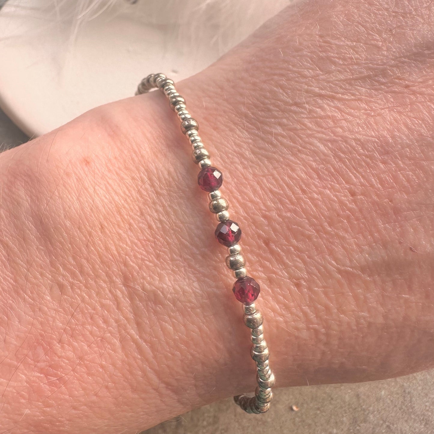 Dainty Birthstone Birthstone seed bead bracelet