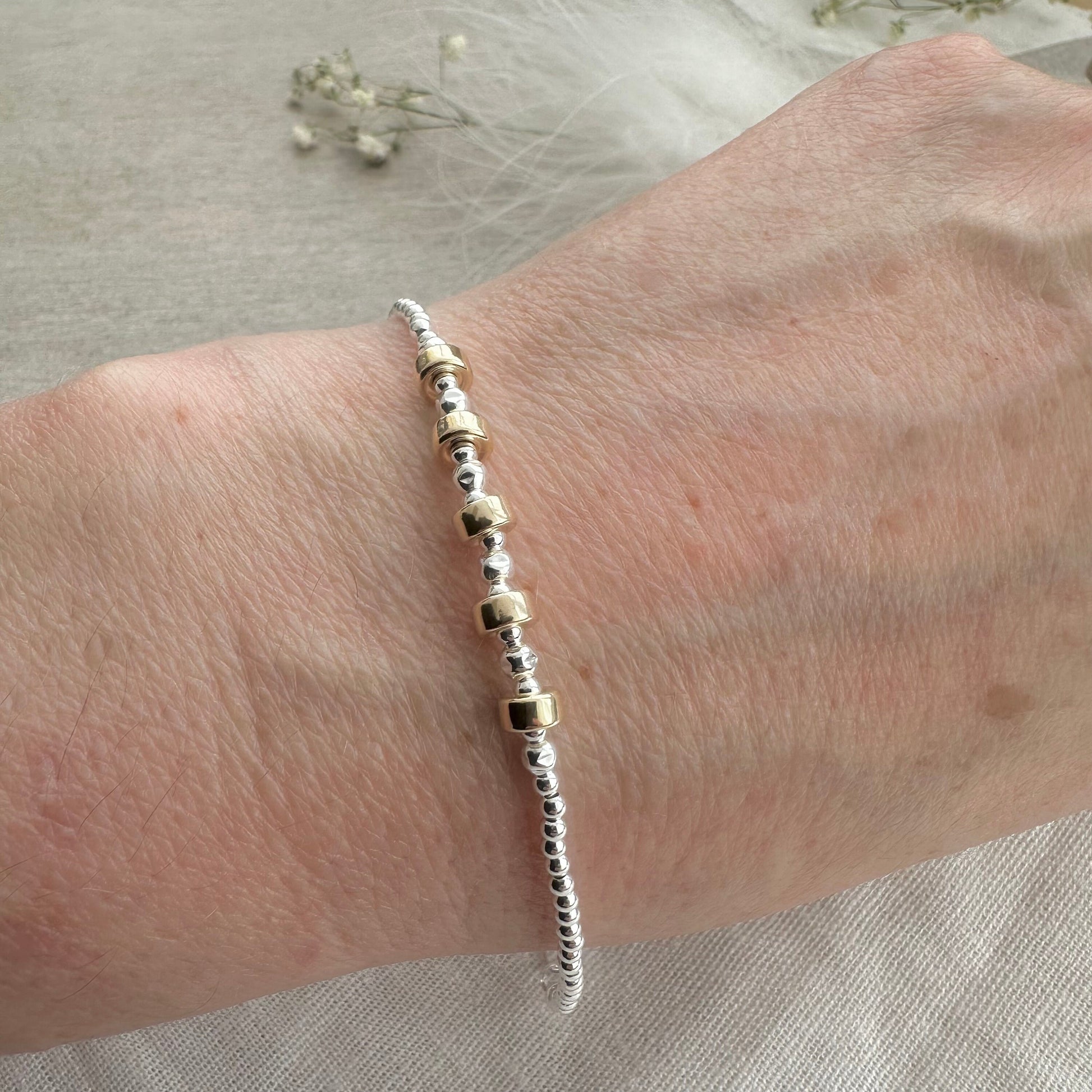 5 Decade Bracelet 50th Birthday Jewellery Gift for Her in Sterling Silver