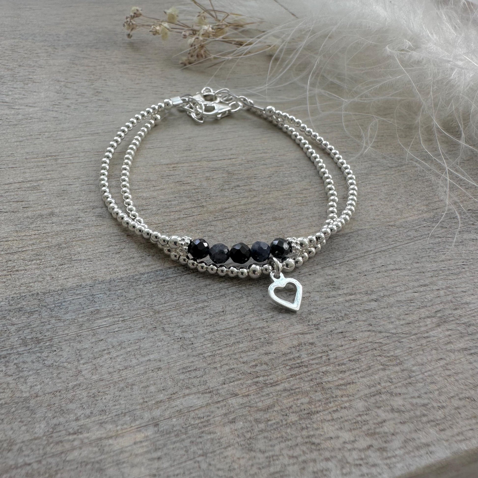 Set of Sapphire Bracelets, September Birthstone