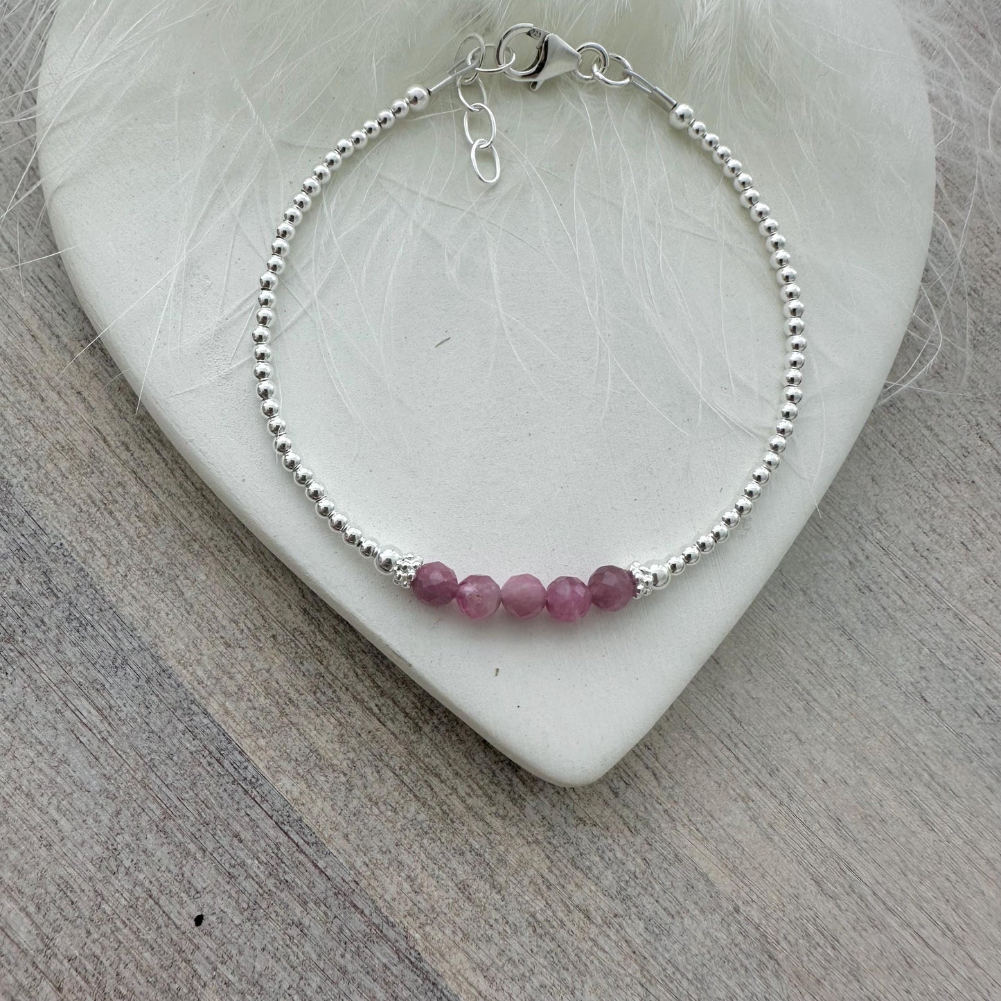 Pink Tourmaline Bracelet, October Birthstone