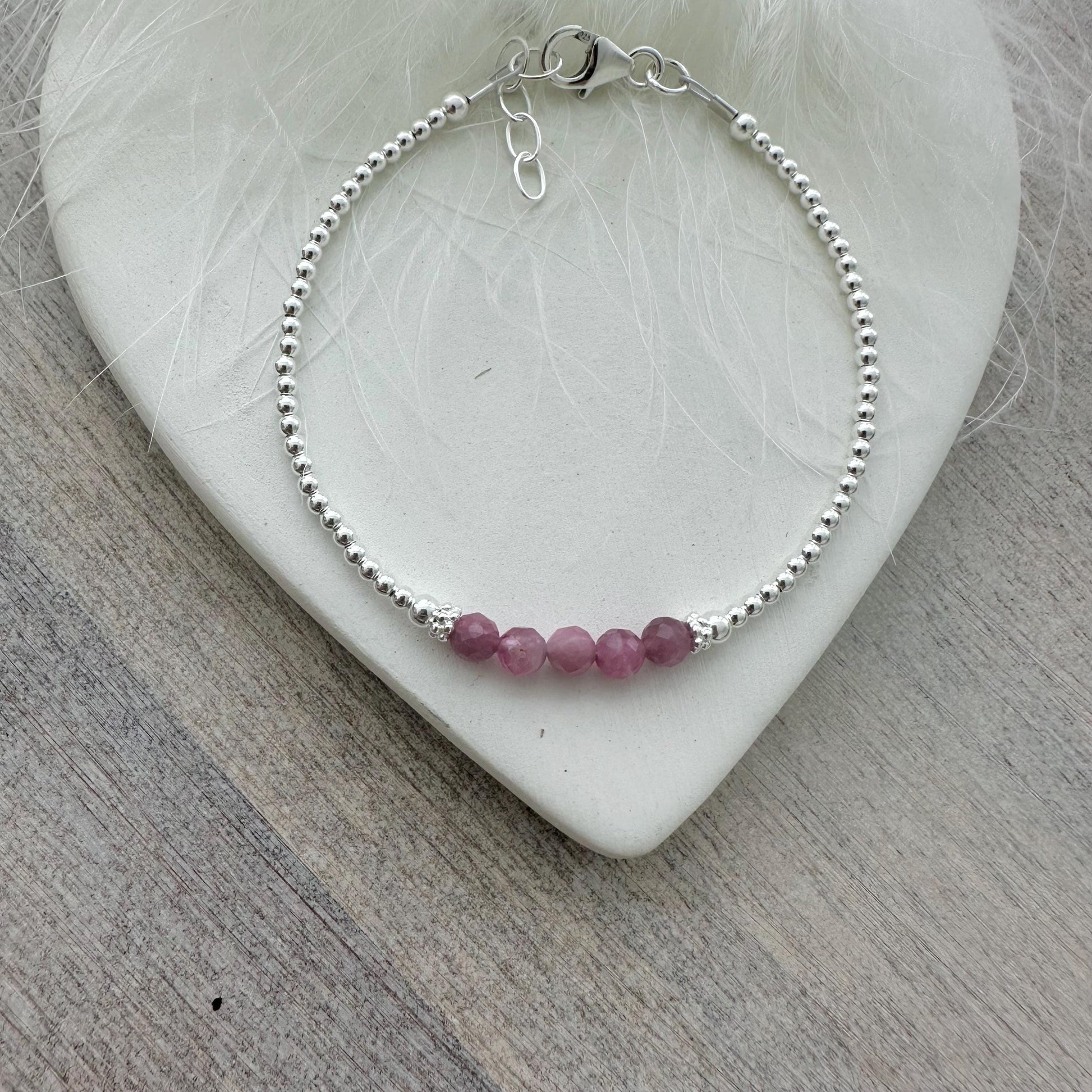 Pink Tourmaline Bracelet, October Birthstone