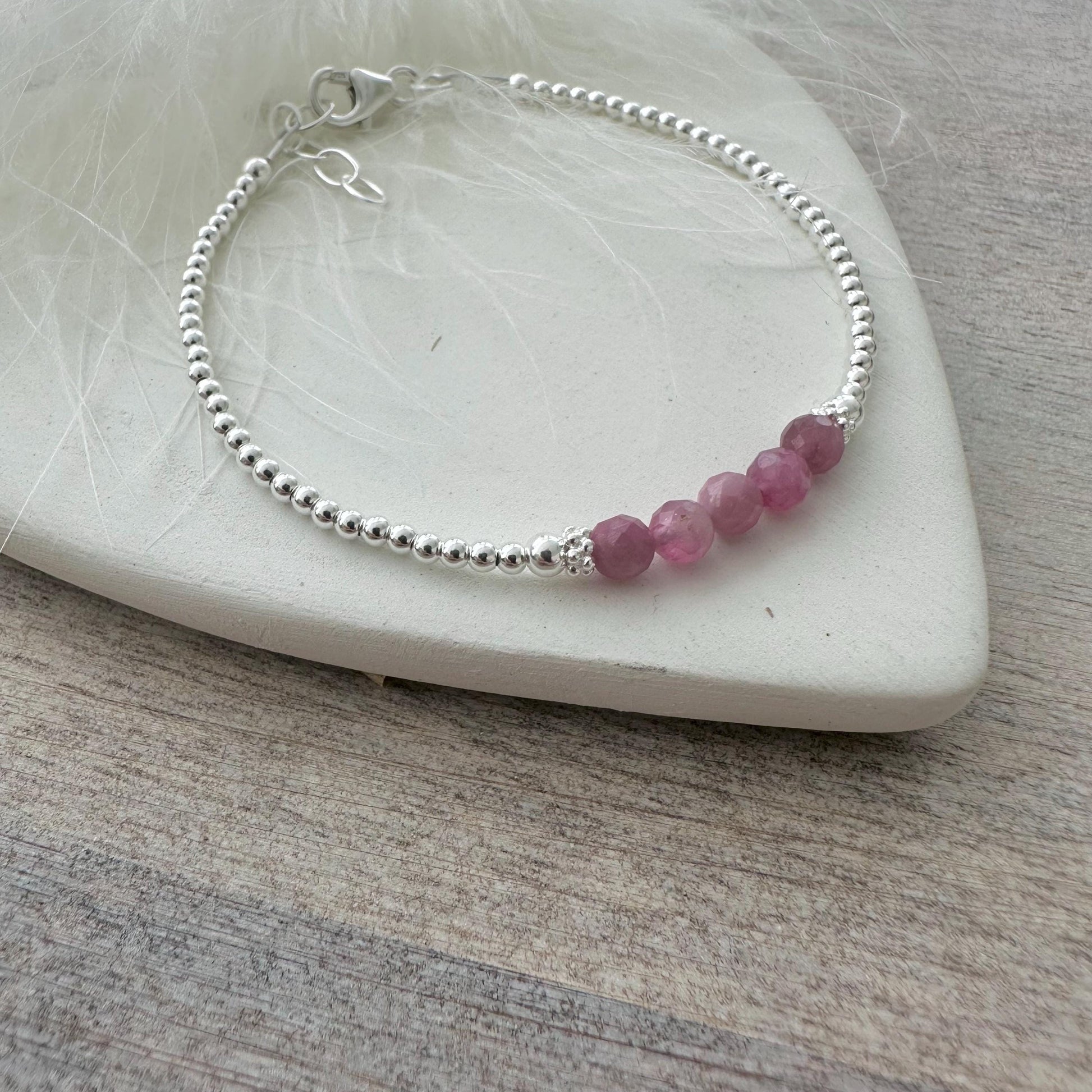 Pink Tourmaline Bracelet, October Birthstone