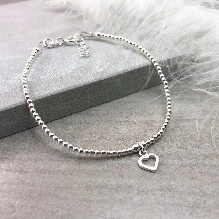 Heart Charm Bracelet, Bracelet for Love
