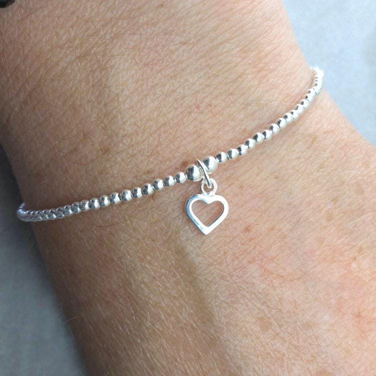 Heart Charm Bracelet, Bracelet for Love