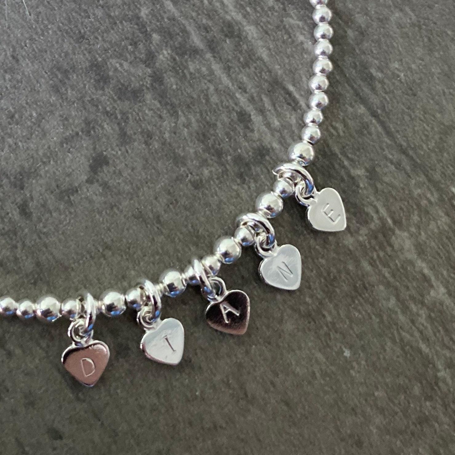 Sterling silver Name Bracelet, Personalised Name Bracelet for women