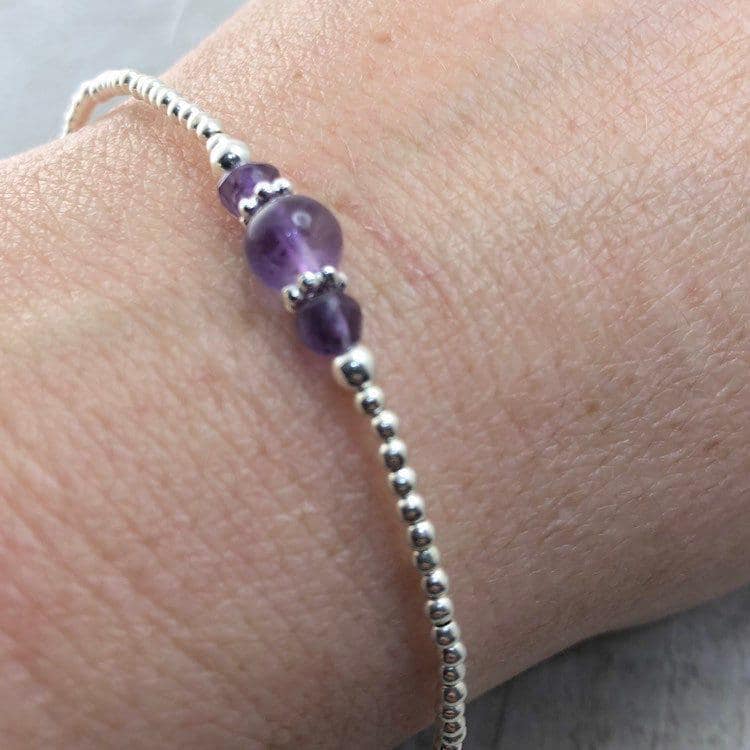 Amethyst Bracelet, February Birthstone