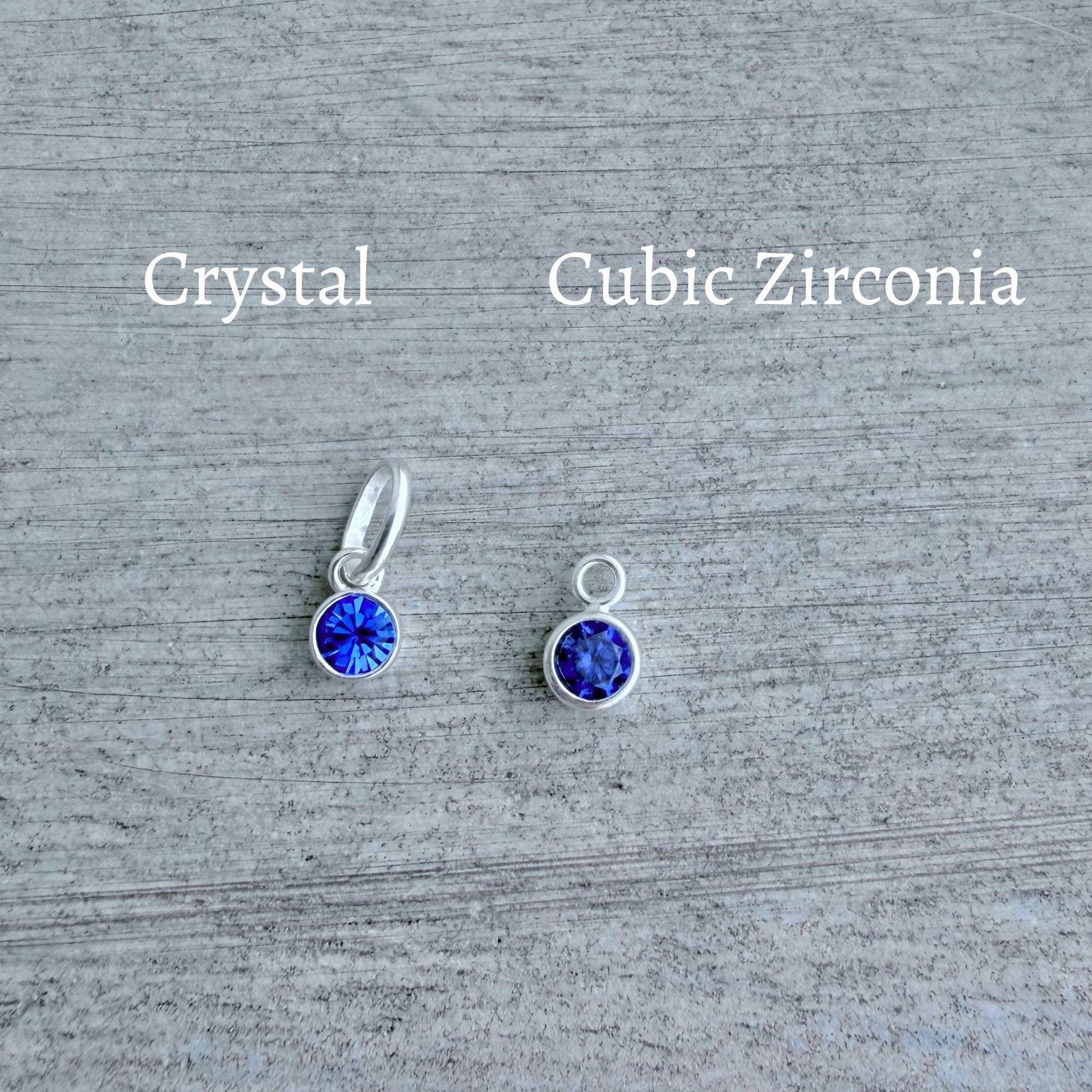 Dainty September Birthstone CZ Initial Bracelet, Personalised Jewellery