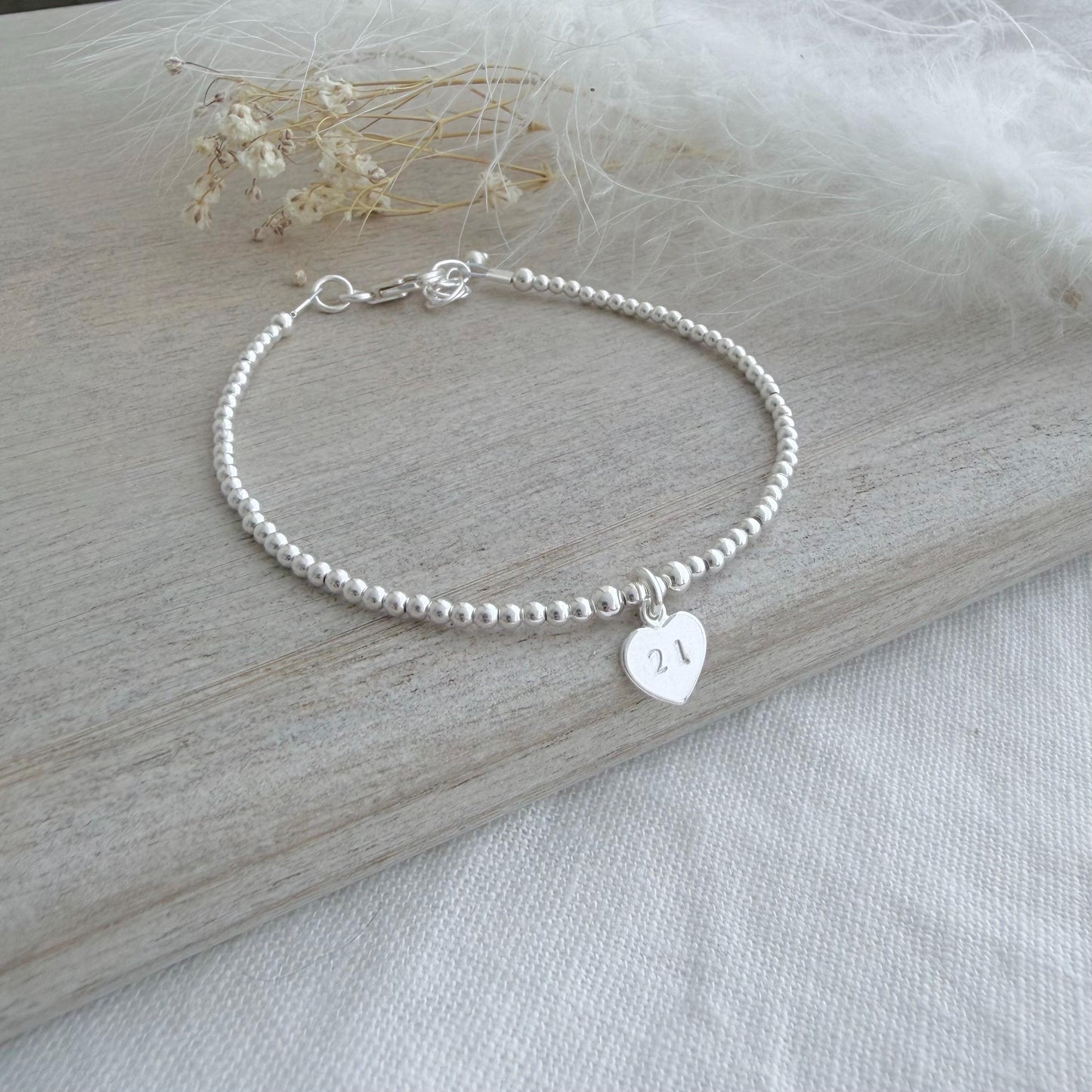 21st Birthday Bracelet, Age 21 Bracelet