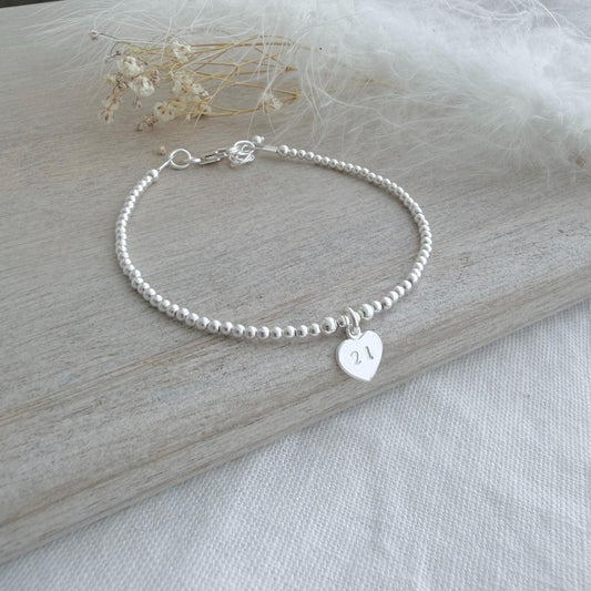 21st Birthday Bracelet, Age 21 Bracelet