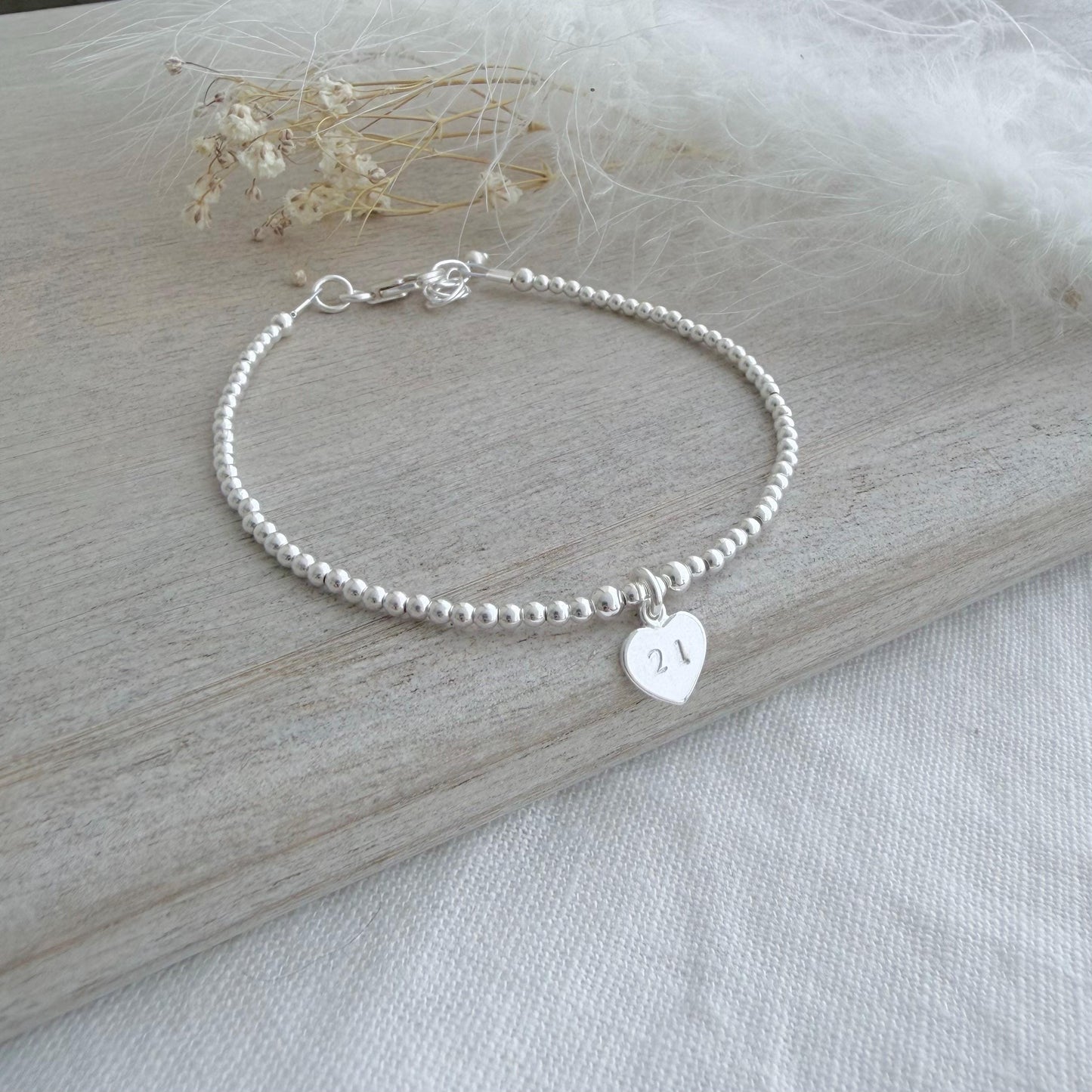 21st Birthday Bracelet, Age 21 Bracelet