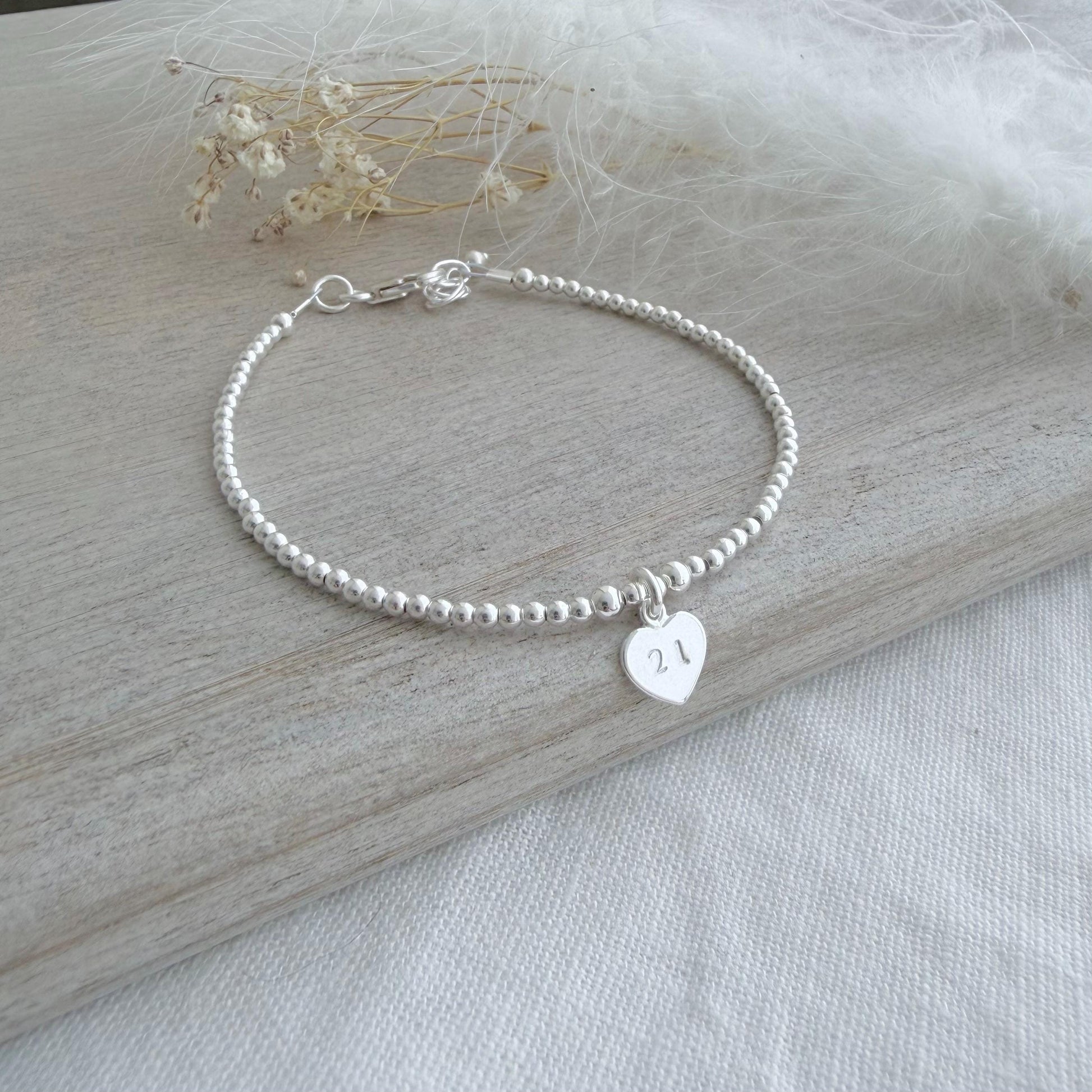 21st Birthday Bracelet, Age 21 Bracelet