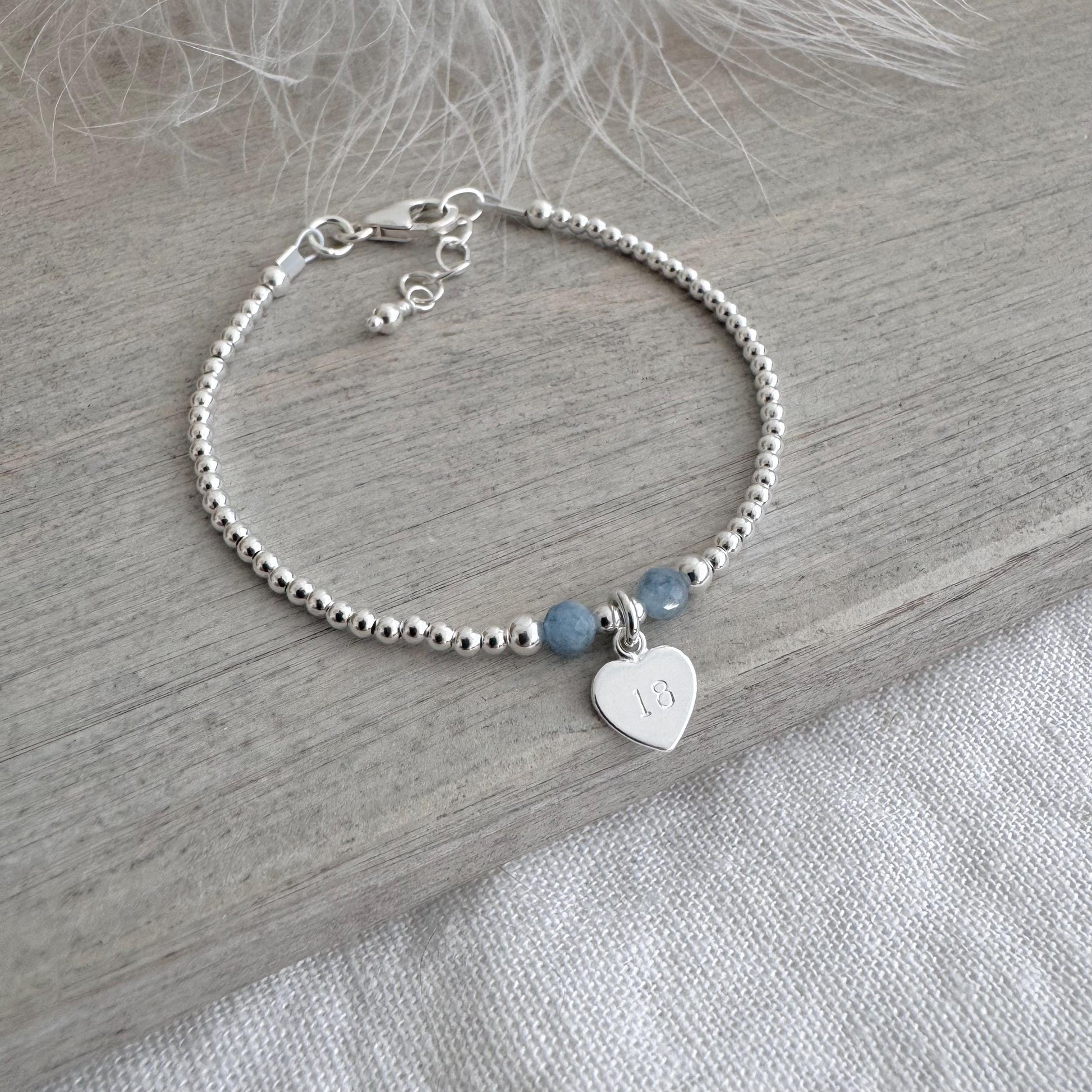 Birthday Birthstone Bracelet, 16th 18th 21st 30th 40th 50th