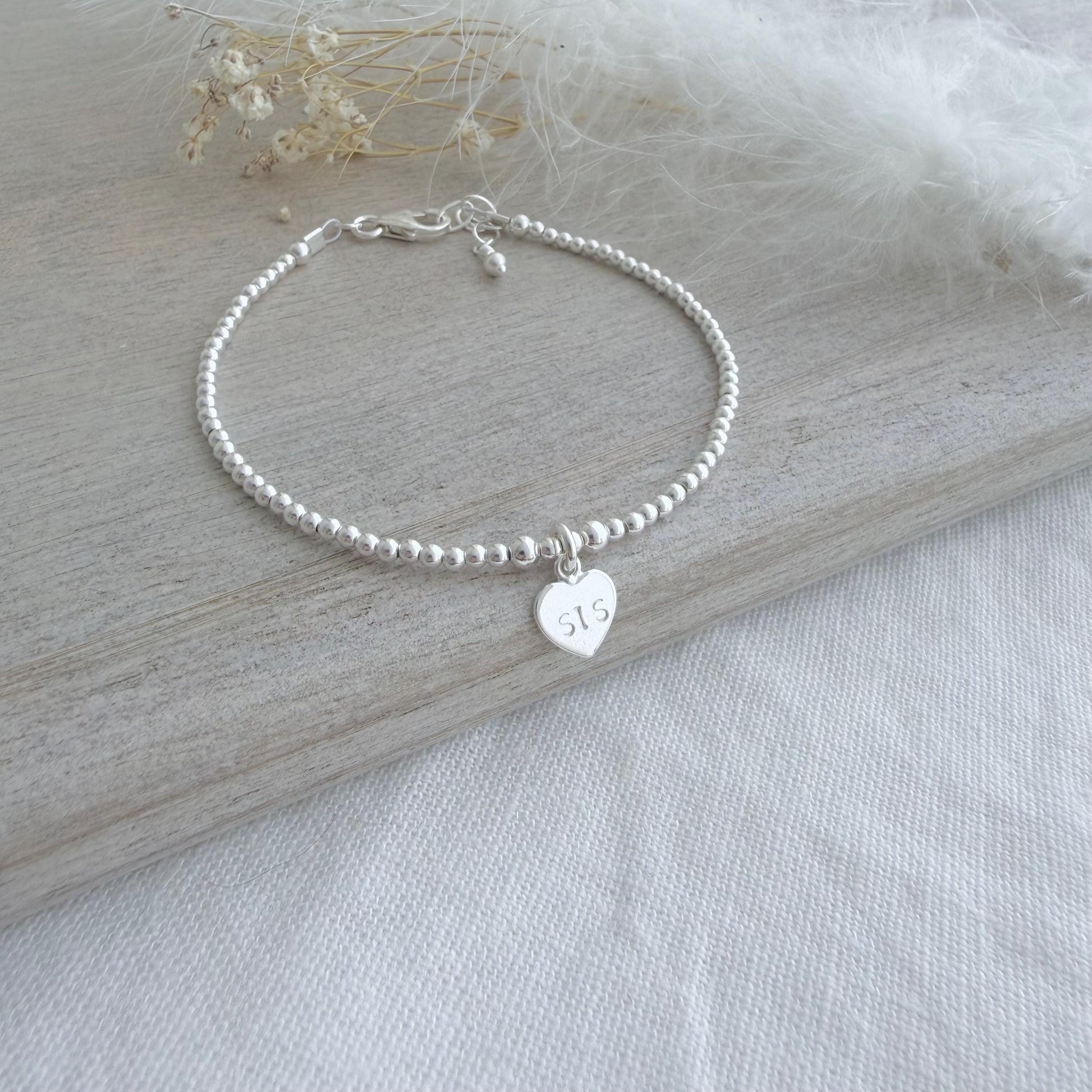 Silver Bracelet Gift for Sister, SIS Jewellery in Sterling Silver
