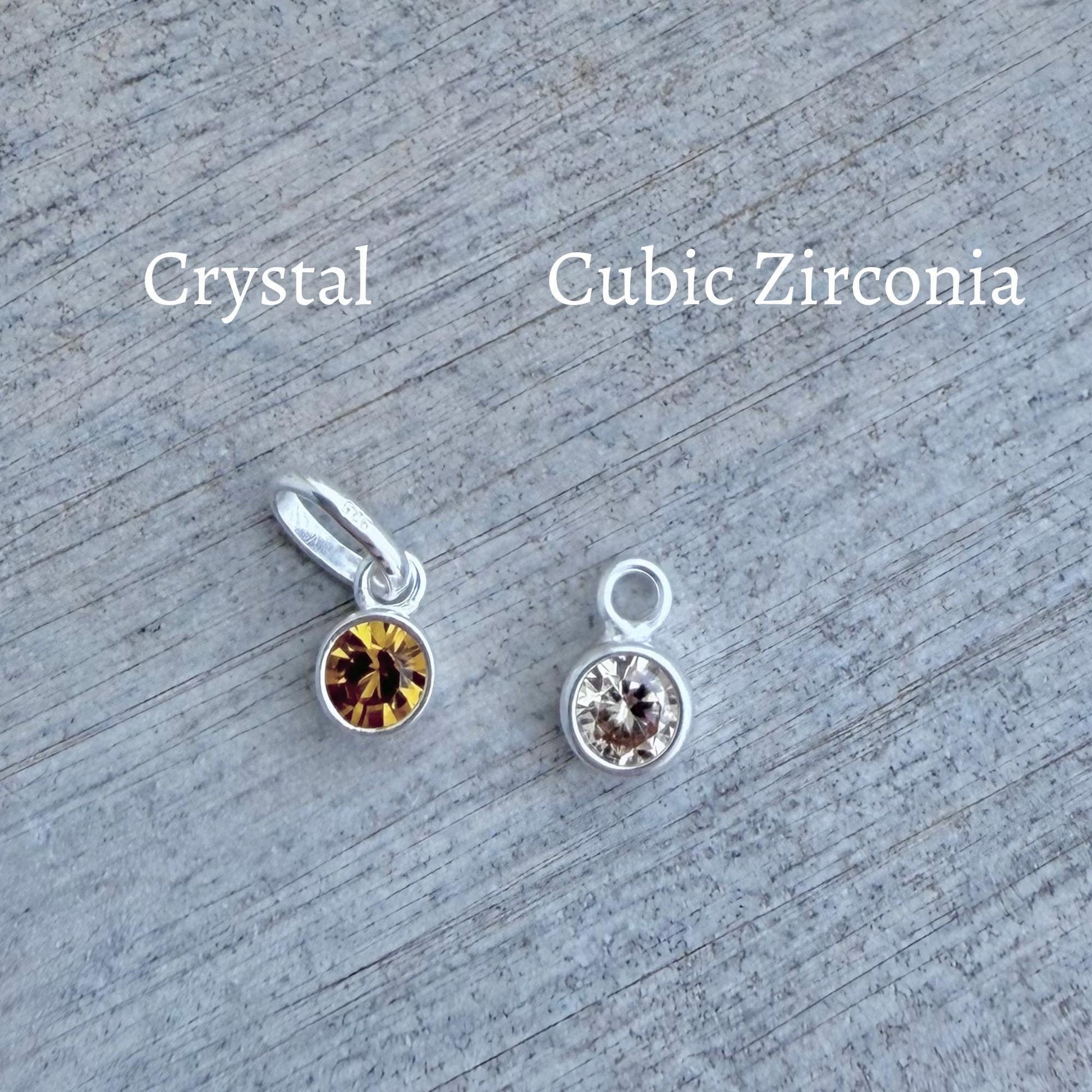 Dainty November Birthstone CZ Initial Bracelet, Personalised Jewellery