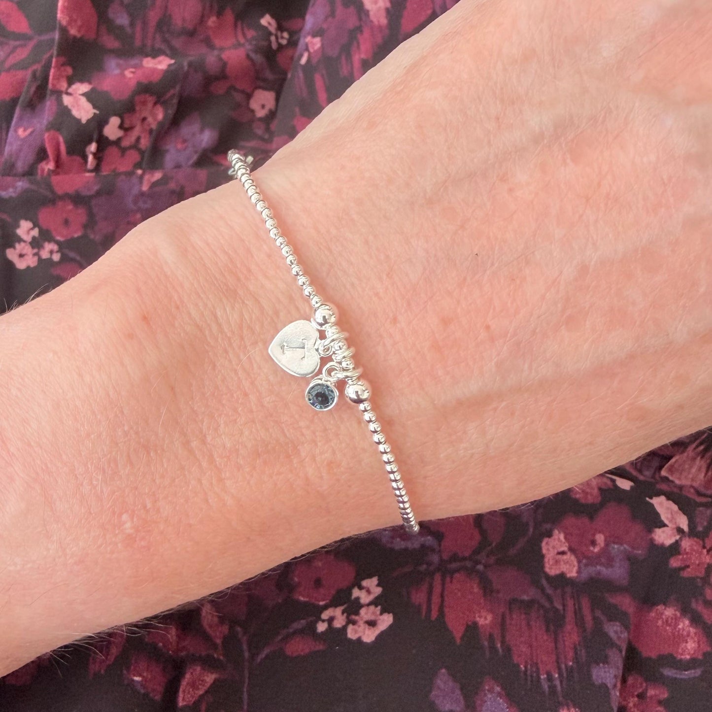 Keepsake December Personalised Bracelet with birthstone crystal, Gift for women or teen