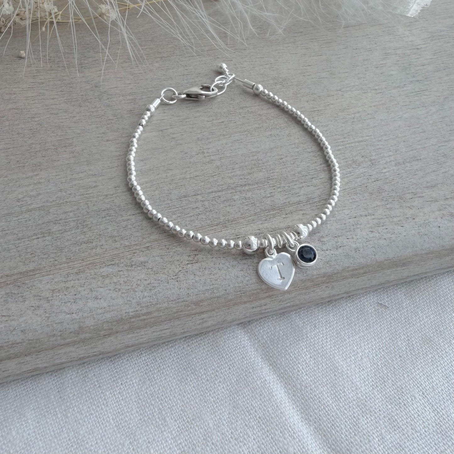 Keepsake December Personalised Bracelet with birthstone crystal, Gift for women or teen