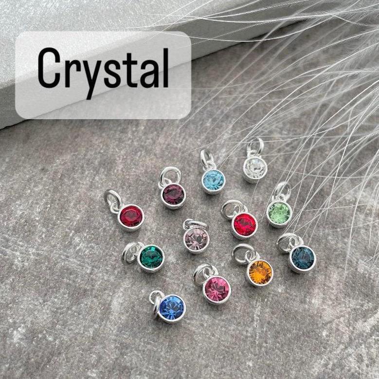 Dainty January Birthstone CZ Initial Bracelet, Personalised Jewellery