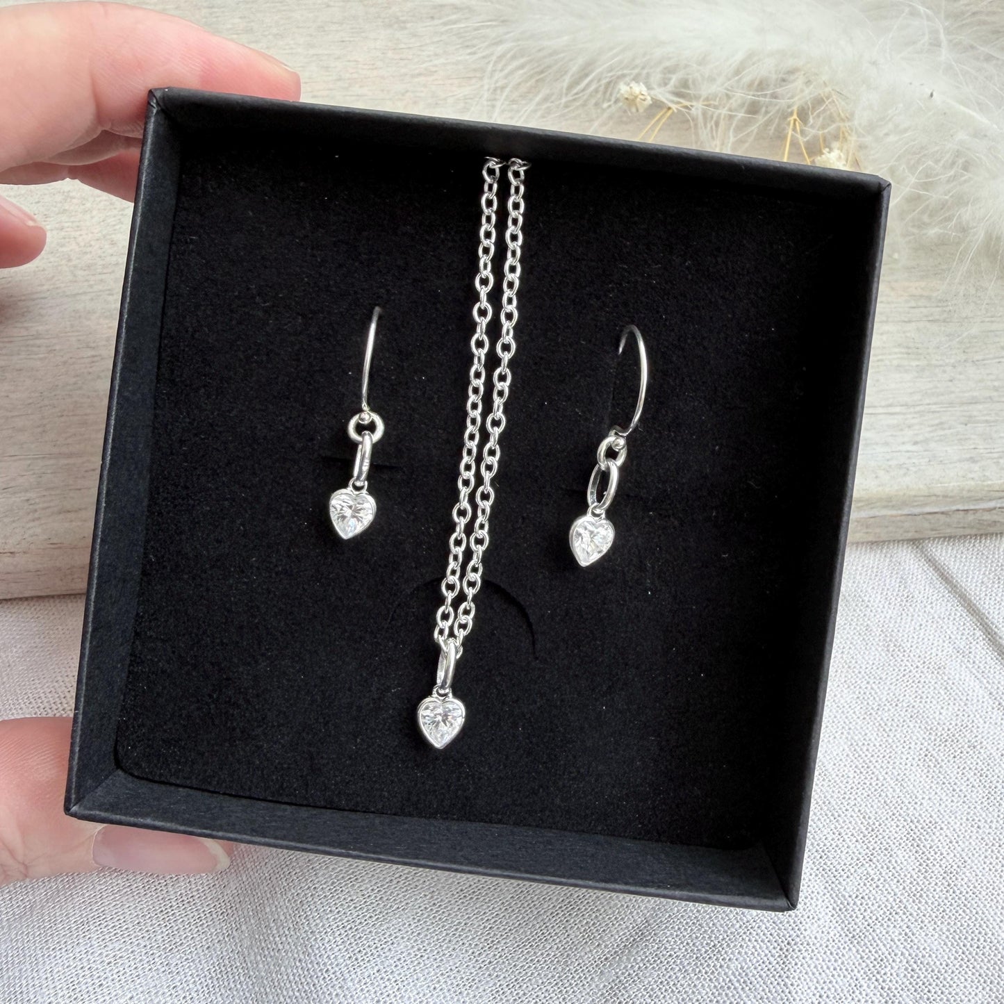 April Birthstone Necklace in Sterling Silver, Birthday Jewellery for Women