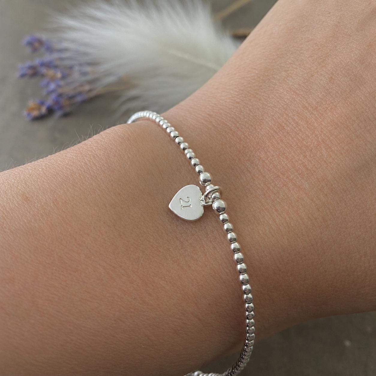 21st Birthday Bracelet, Age 21 Bracelet
