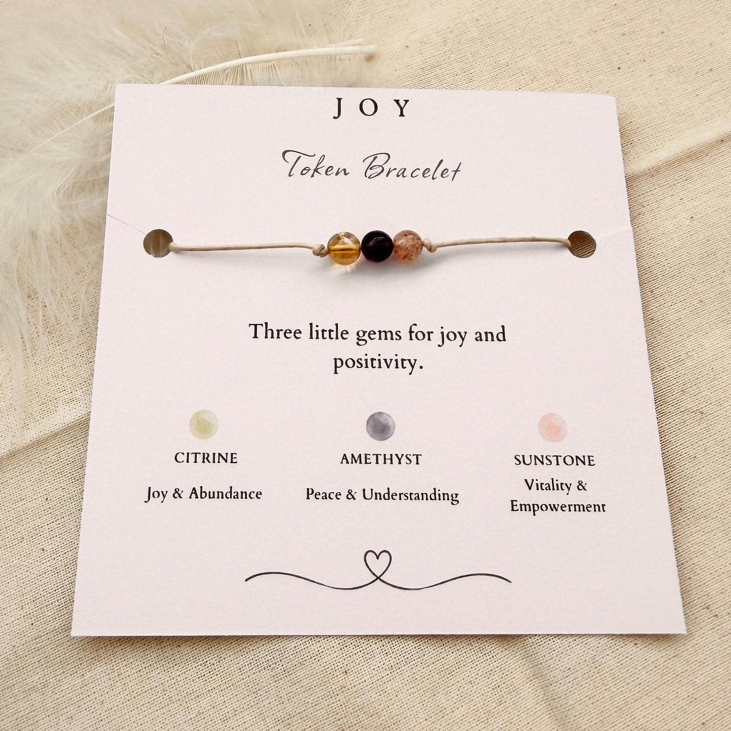 Joy Gemstone Bracelet, Citrine Amethyst Sunstone Bracelet, Positive Gift for Her, Friendship Wish Bracelet