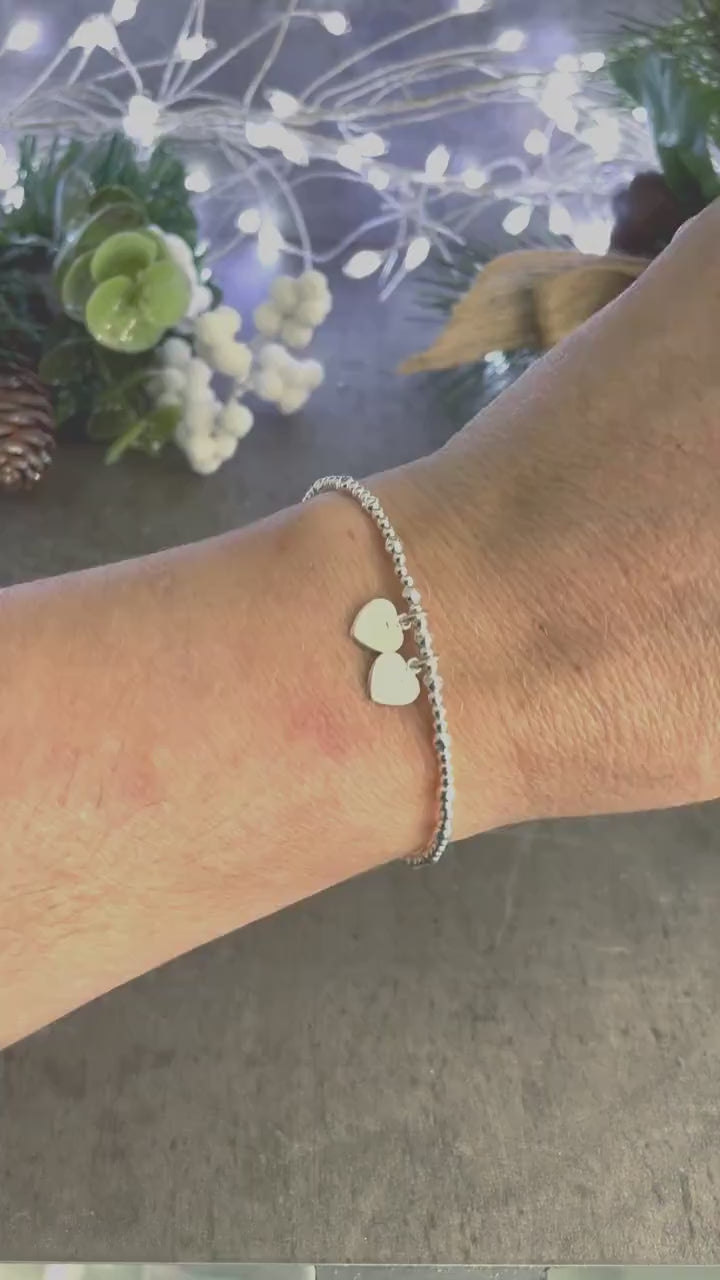Personalised Initial Bracelet, Dainty Beaded Monogram Jewellery
